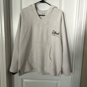 Unisex Baja Hoodie cream color XL with California Venice Beach logo on back